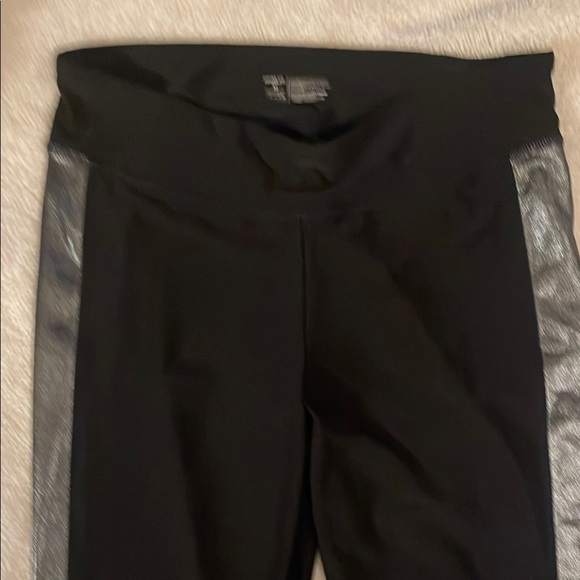Adore Me Black Leggings with Metalic Side Panels - Picture 4 of 5